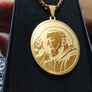 St Padre Pio Gold Blessed  pendant Image 3