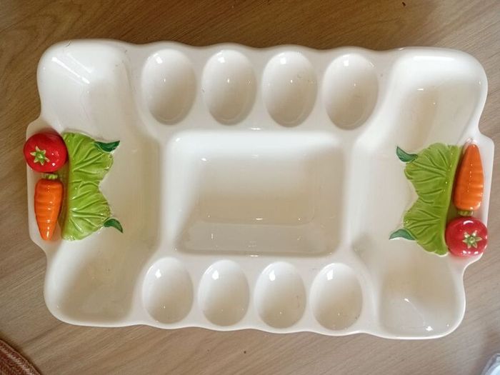 Vintage Ceramic Deviled Egg Tray