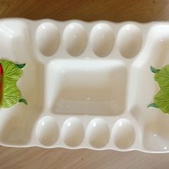 Vintage Ceramic Deviled Egg Tray