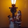 Santa & Snowman with Lighting Street Lamp Image 6