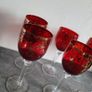 Vintage red wine glasses x 6 Image 2