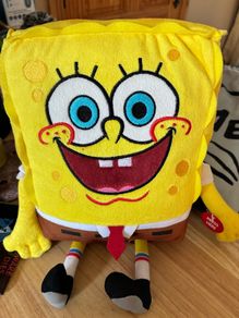 RARE Spongebob Squarepants Talking  Plush Toy WITH FLASHING FACE VGC