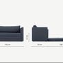 Compact Blue Sofa Bed Image 2