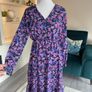 Ladies Long-sleeved Purple & Pink Floral Dress from Vila Size: UK 12 / EU 40 Image 7