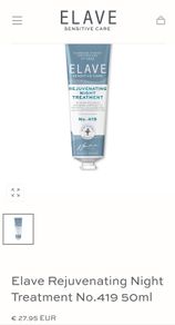 Elave Rejuvenating Night Treatment No.419 50ml