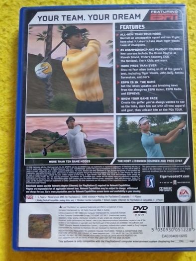 Tiger Woods Pga Tour 07 2007 PlayStation2 Ps2 games Original