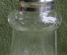 Vintage Shaker Silver Plated Cut Crystal Thumbprint Etched Very Pretty