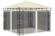 Gazebo with Mosquito Net 3x3x2.73 m Cream 180 g/m/2