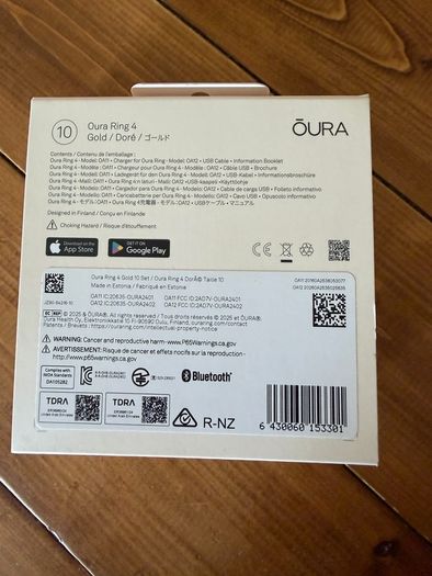 Oura ring 4 size 10 Gold