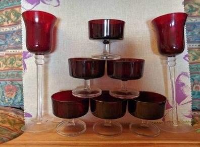 Vintage Ruby Red Glassware