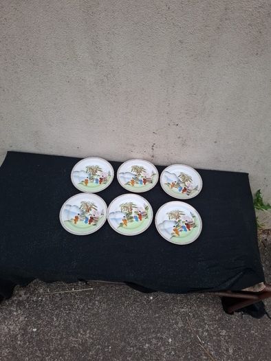 6 asian china sides plates postage possible