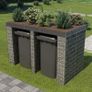 Gabion Wall for Garbage Bin Galvanised Steel 190x100x130 cm Image 6
