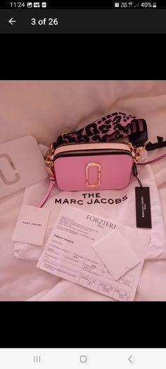 Marc Jacobs Snapshot Saffiano Leather Camera Bag - Pink - BNWT RRP 395
