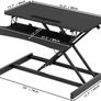 _High desk sit stand computer table height adjustable 80cm desk standing desk desk top double monitor riser computer table (80x40cm, black) Image 2