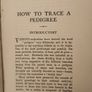 How To Trace A PEDIGREE in the British Isles. By H.A C. Second Edition.  1924. In Fair condition. Image 10