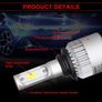 Cool White COB H1/H4/H7/H11/9006 LED Car Headlight Lamp 72W 8000LM Image 4