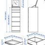 Tall White Drawer Unit with Hidden Mirror Image 10