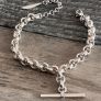 Silver Plated T-bar Bracelet Image 5