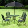 6 Pcs Bistro Set, Texteline-Black Image 7