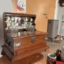 antique Victorian oak tantalus Image 4