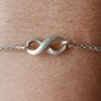 Vintage 925 Sterling Silver Infinity Symbol Bracelet Image 2