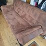 Brown clic-clac sofa bed Image 4