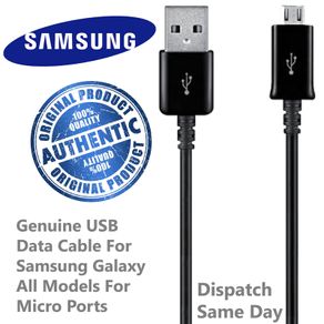 Original Genuine Samsung Micro USB Charging Sync Data Cable For Galaxy S4 S5 S6 and Android Compatible Port Devices