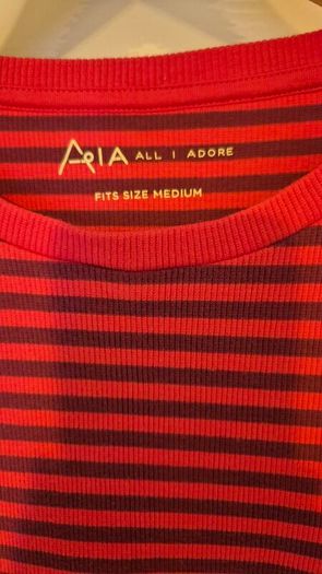 Alba ladies long striped sleeve top