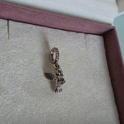 Pandora dove of peace dangle charm perfect condition fully hallmarked