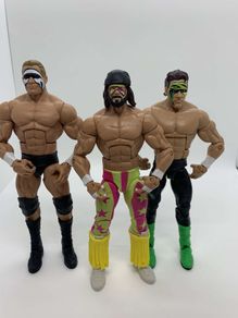 wwe elite series TNF then now forever Bash at the beach Sting , Macho man Randy savage & Lex Luger action figures