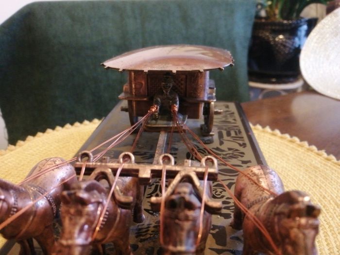 Ancient Chinese Qin Copper Bronze Chariot And Horses Model 1 Of Emperor Qin Shi Huang Gift