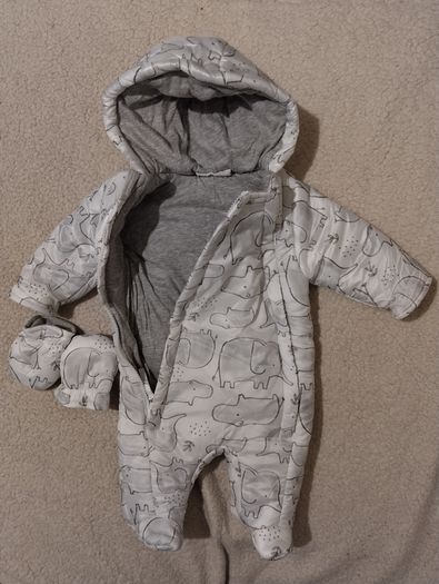 Rock A Bye Baby Boutique Waterproof Warm Pram Suit, Snow Suit with mittens