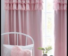 Pink black out Curtains