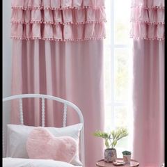 Pink black out Curtains