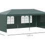 3x6m Gazebo Marquee Party Tent Pavilion Green with 4 Sides Image 4