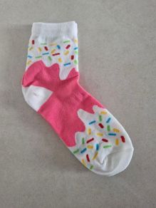 Sock Pink White