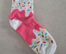 Sock Pink White