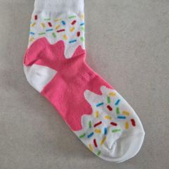 Sock Pink White