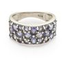 Vintage 925 Silver Amethyst Cluster Ring Image 2
