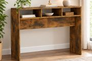 105cm Smoked Oak Console Table, Modern Engineered Wood Hallway Table for Living Room, Entryway &amp; Hall
