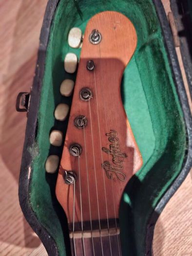 Old 1960's Hofner Selmer Strat with original case