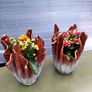 Handmade Flower Pots - Abstract Gold, Copper, Silver Flower Pot - Unique Drape Vase Image 6