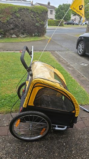 M-Wave Stalwart 3-in-1 Double Child Bike Trailer & Jogging Stroller (Like New)
