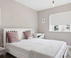 King size bed frame- white