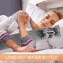 Hot Water Bottle Jsdoin Extra Long Lilac Hot Water Bottle with Super Soft Fleece Cosy Cover Large Hand Feet Warmer, Neck and Shoulder Pain Relief Image 5