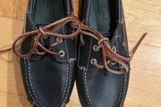 Kids boat shoes leather Timberland navy size 3