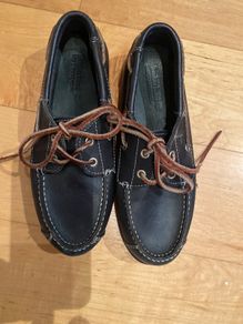 Kids boat shoes leather Timberland navy size 3