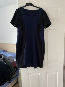 navy and black dress