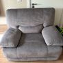 3 + 1 Grey Suede Electric Reclining Couch & Armchair Image 5