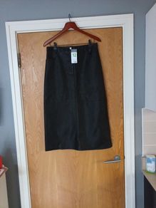 Primark Dark Brown A-Line Faux  Leather Skirt.   S.M - 12-14.   B.N.W.T.